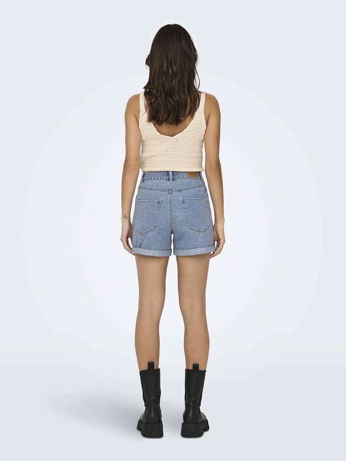 Thumbnail 4 de ONLY Denim Shorts ONLVEGA a vita alta regular fit in cotone