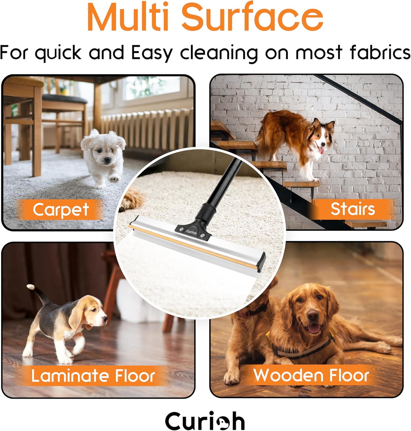 Thumbnail 5 de Curioh Ultimate Dual-Sided Carpet Rake for Pet Hair 🧹