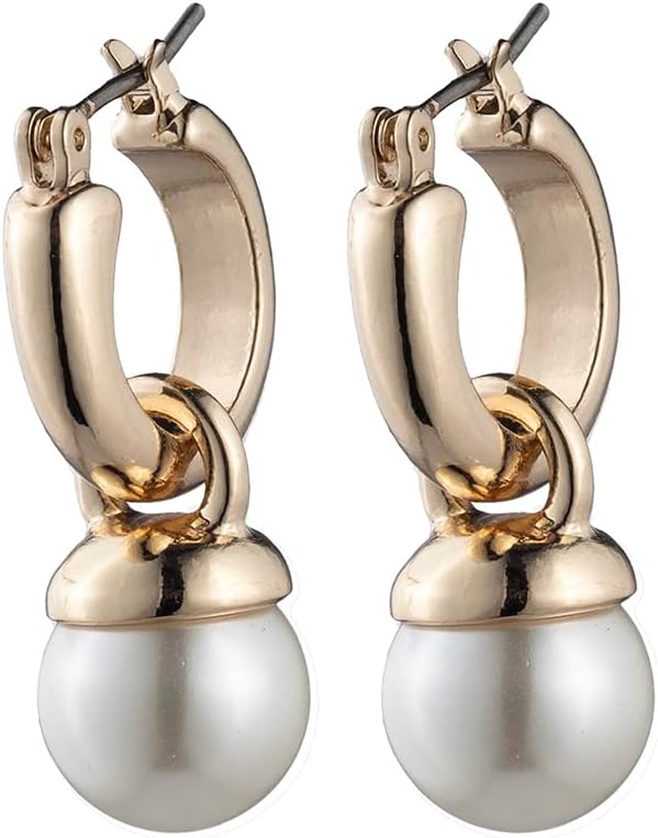 Detalle 2 de Anne Klein Pearl Drop Earrings