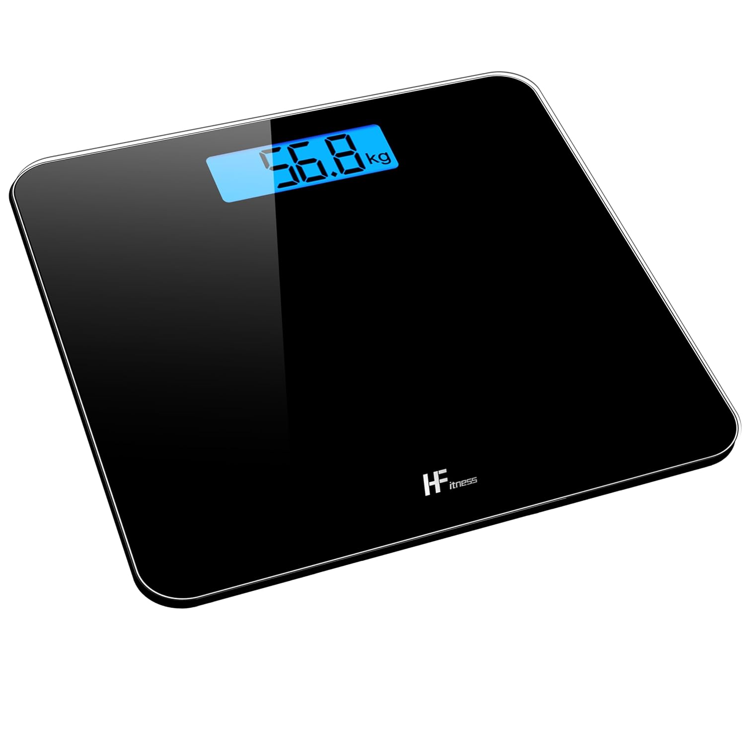 Detalle de HomeFashion HFitness 903-B digital badrumsvåg, 180 kg och bakgrundsbelyst LCD