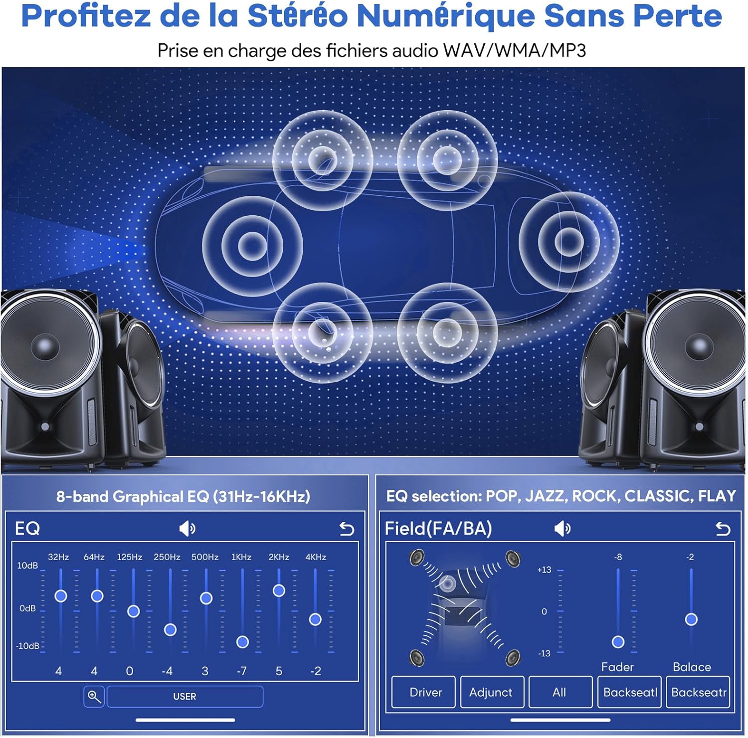 Thumbnail 6 de RDS Autoradio Bluetooth con Frontale Rimovibile per Auto 1 DIN 4x65W – Wistrue
