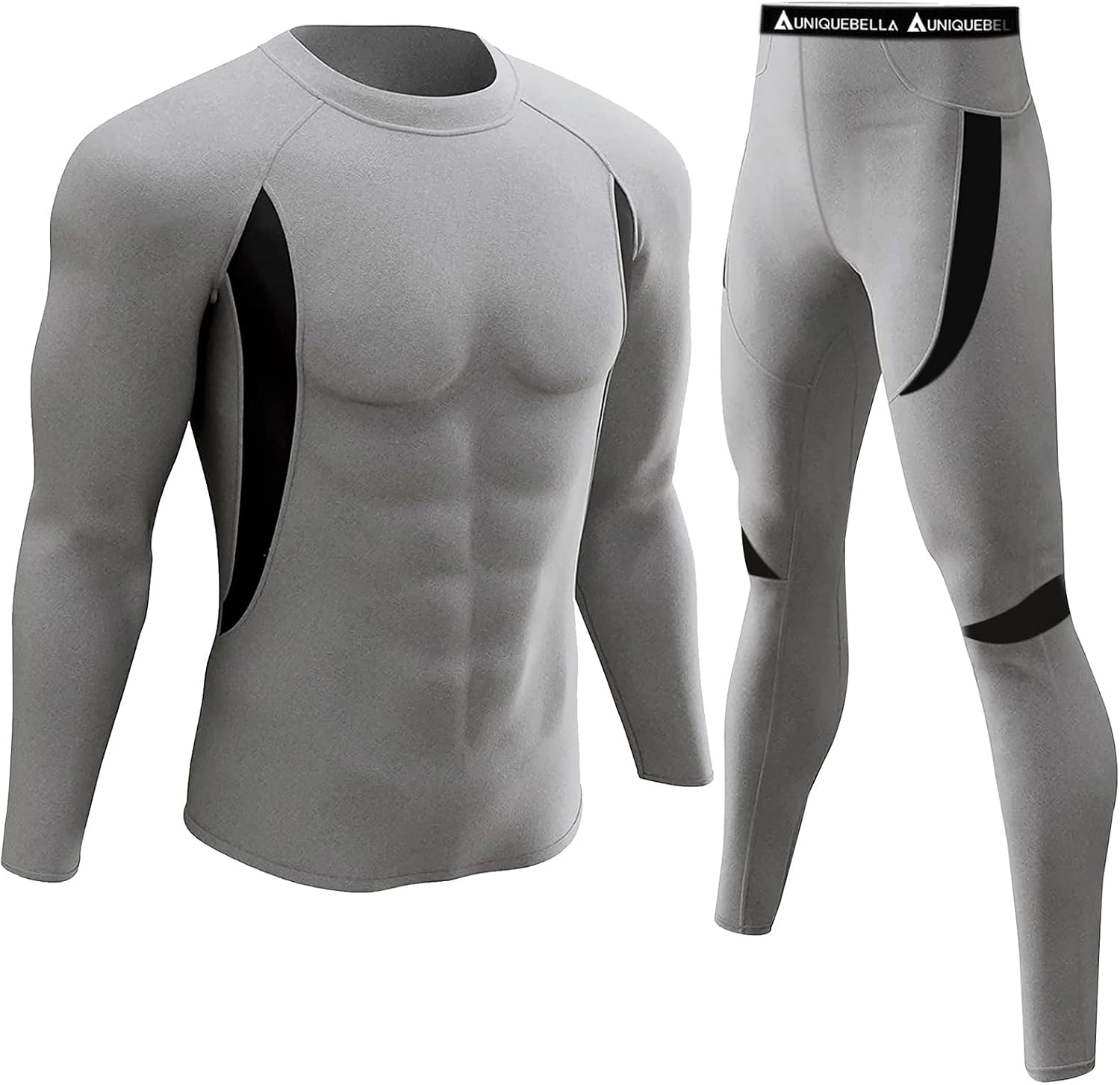 Detalle de UNIQUEBELLA Mens Thermal Underwear Set fleece-lined base layer