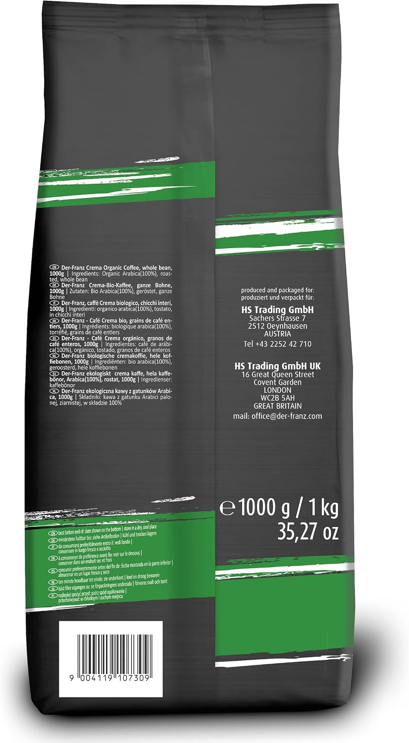 Thumbnail 1 de Der-Franz Crema biologico caffè in chicchi interi 1000 g — Arabica di alta montagna