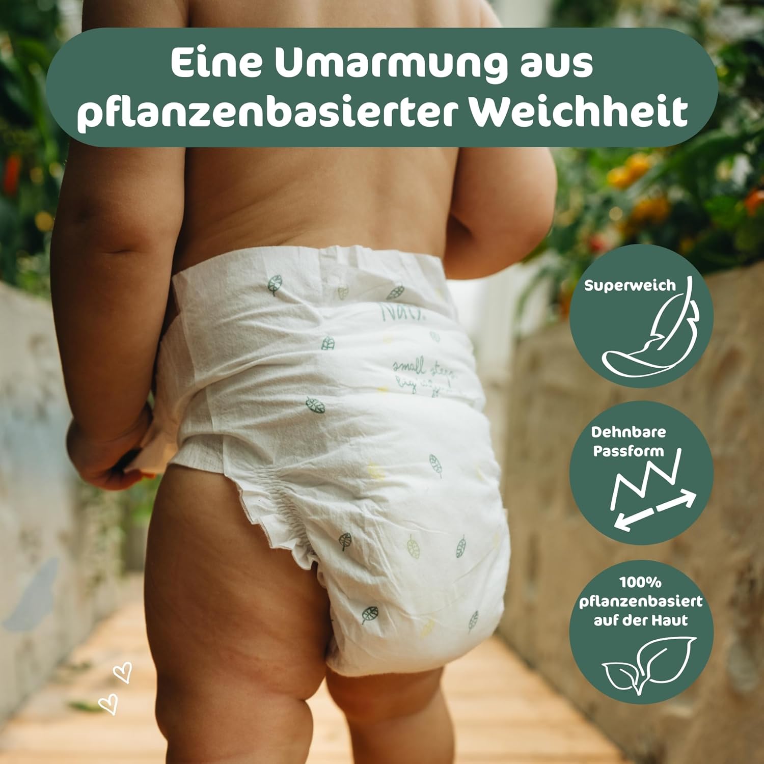 Thumbnail 3 de Naty BioEmbrace Baby Windeln Größe 2 (3–6 kg) – 132 Stück