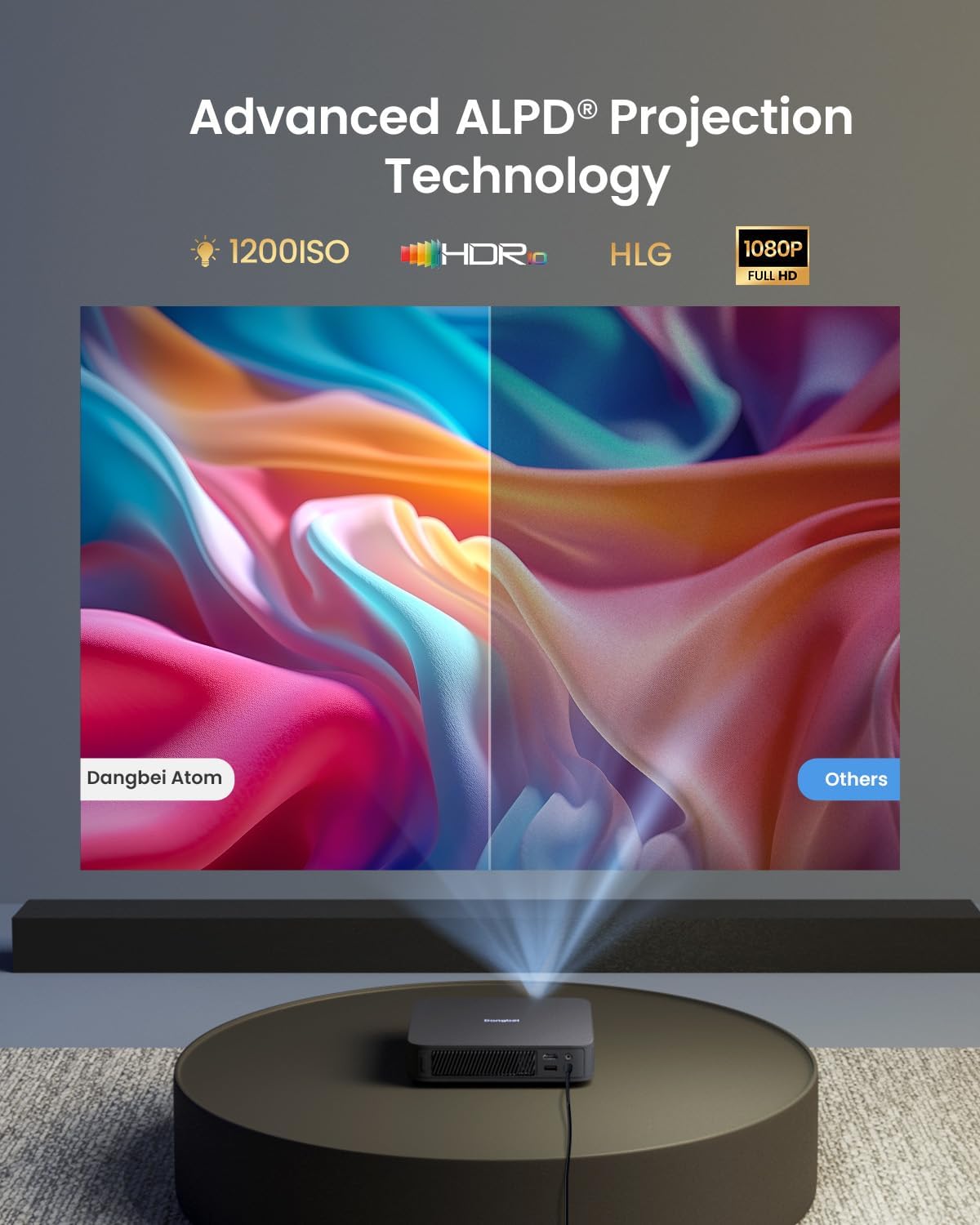 Thumbnail 1 de Dangbei Atom Mini Projector 1080P for Bedroom: Compact Smart Home Theatre