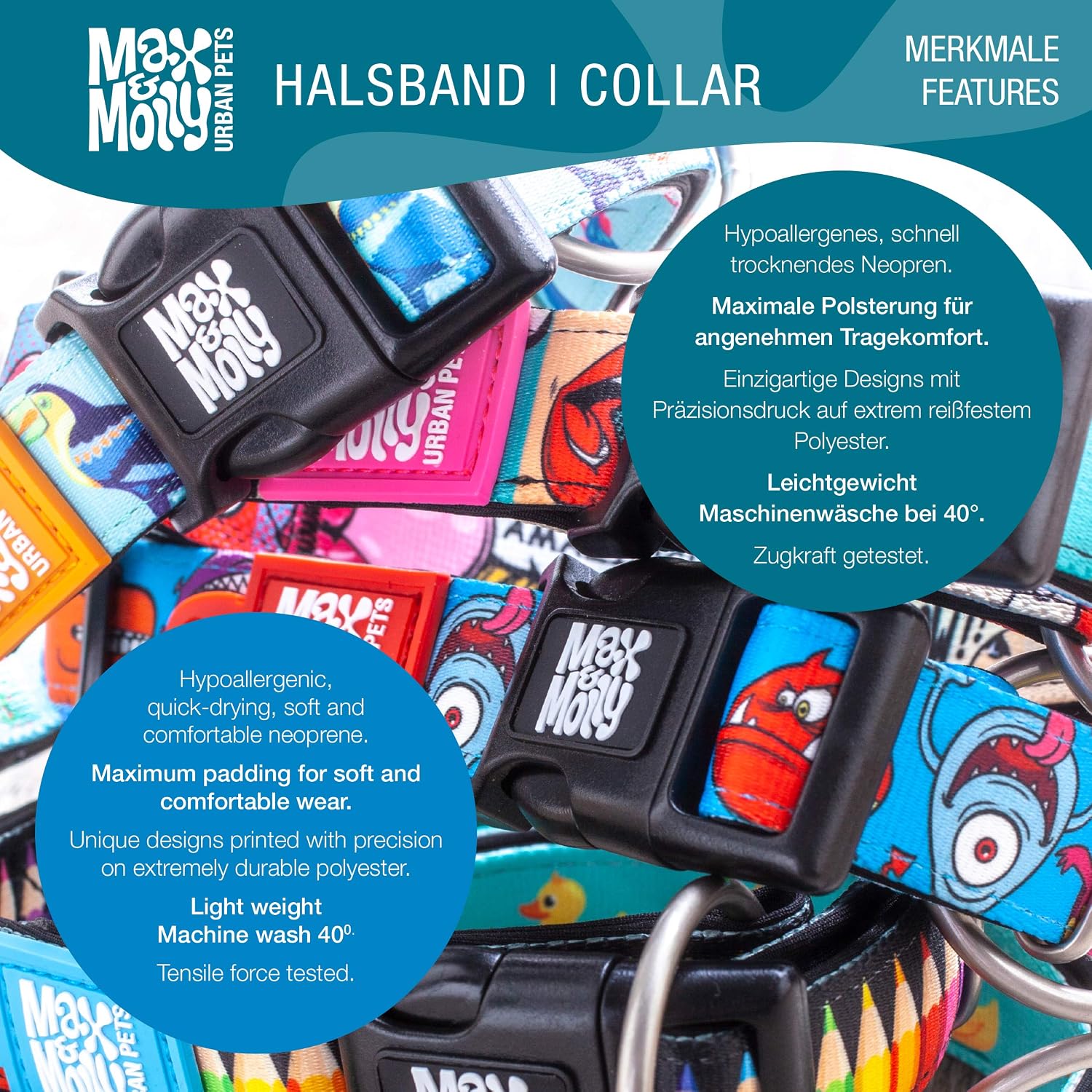 Detalle de Max & Molly Dog Collar, Size S