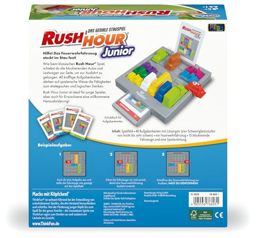 Thumbnail 7 de ThinkFun Rush Hour Junior – Logikspiel ab 5 Jahre, Denkspiel für 1 Spieler