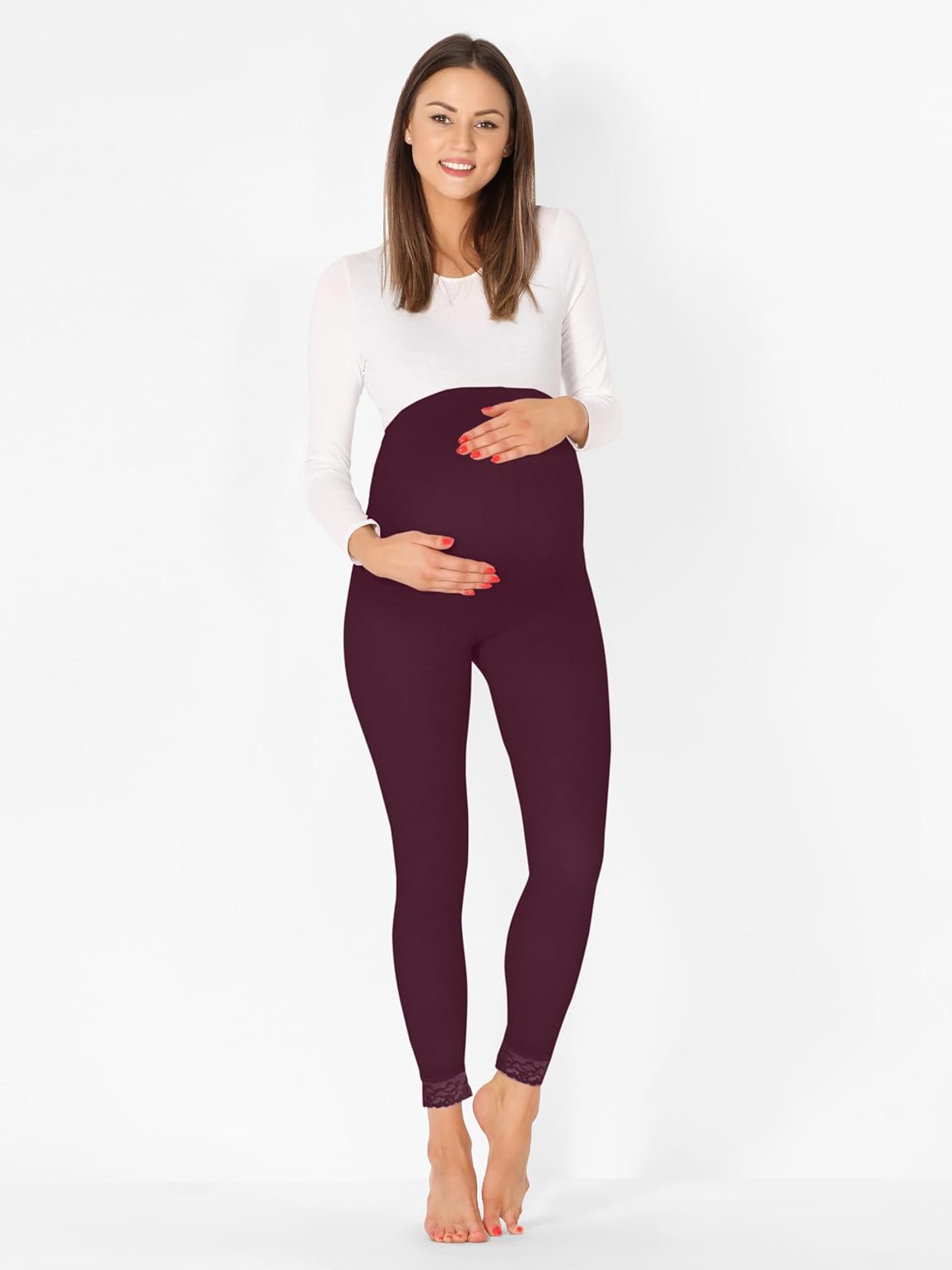 Thumbnail 2 de Be Mammy Leggings Premaman 7/8 BE20-262: comfort e supporto per la gravidanza