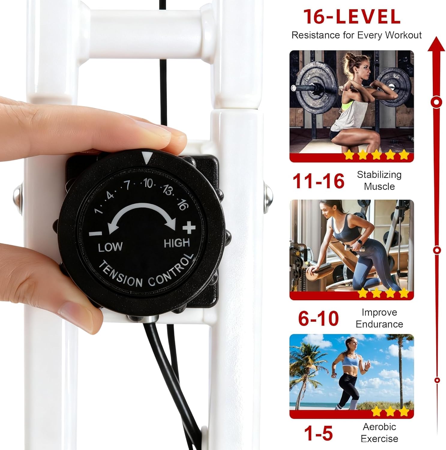 Detalle 2 de BARWING 5-in-1 Foldable Exercise Bike 350 lb