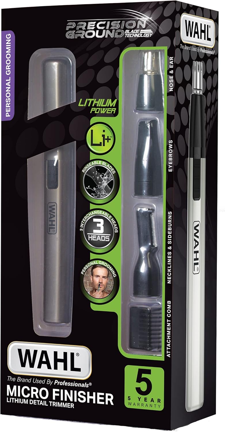 Detalle de Wahl Micro Finisher Nose Hair Trimmer 3-in-1: Nose, Ear and Eyebrow Care
