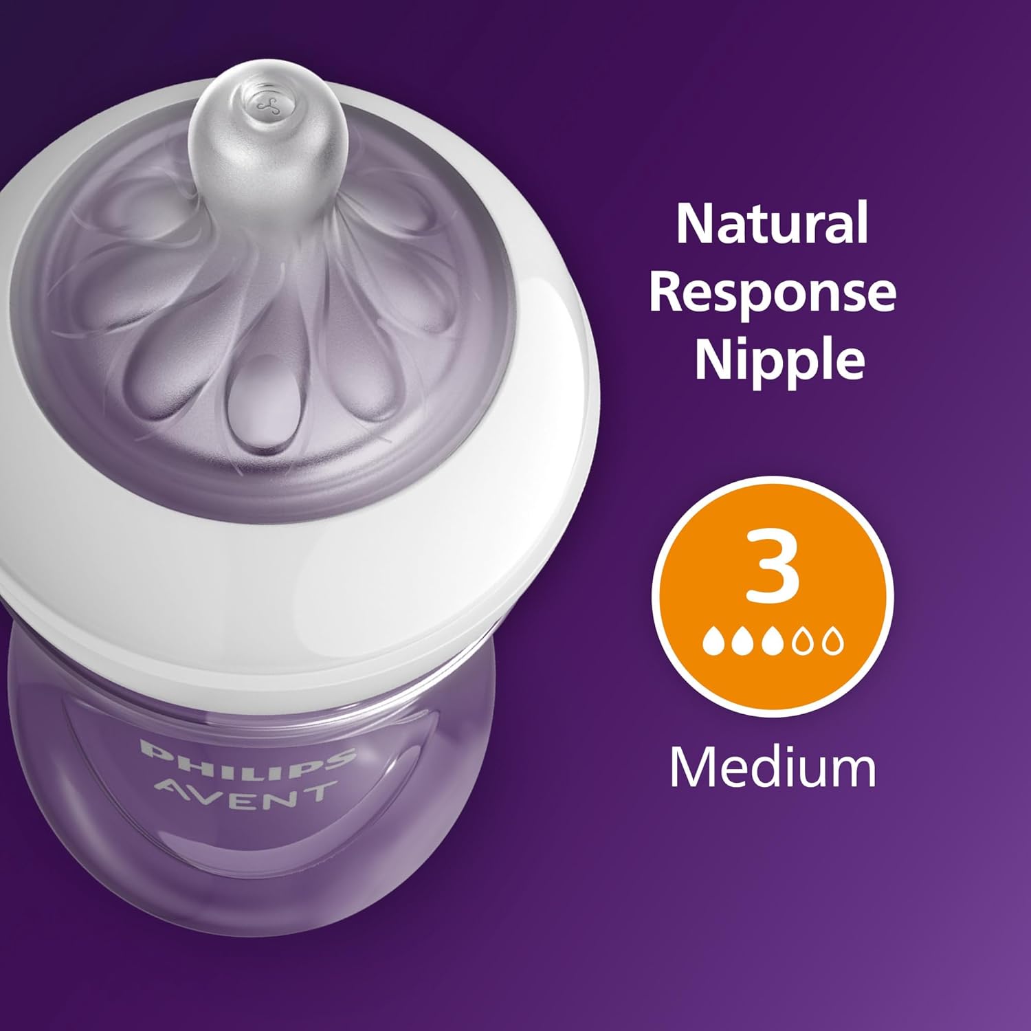 Thumbnail 6 de Philips Avent Natural Baby Bottles (Natural Response), Medium Flow, 9oz, 4-Pack (SCY903/04)