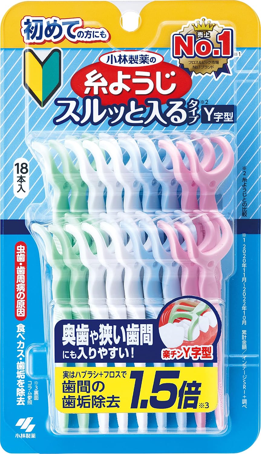 Thumbnail 6 de 小林製薬 糸ようじ スルッと入るタイプ デンタルフロス 60本×2個・4本糸