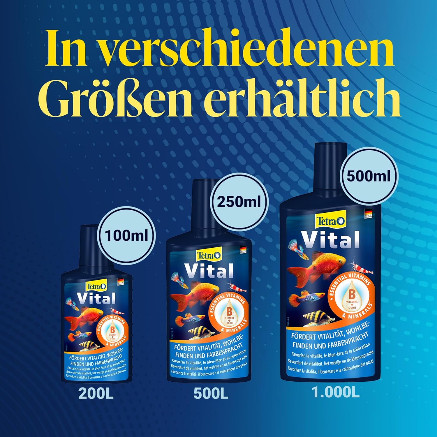 Detalle de Tetra Vital – Vitamine und Mineralstoffe für mehr Vitalität und Farbpracht im Süßwasserbecken (500 ml)