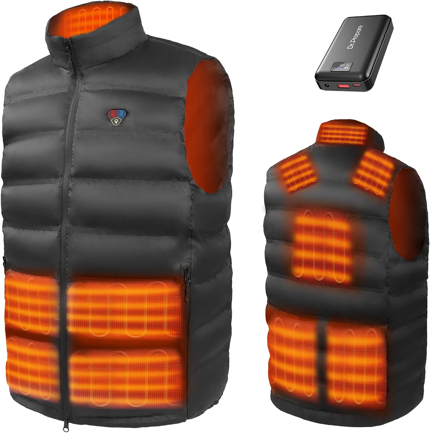 Detalle de DR.PREPARE Heated Gilet: Unisex Electric Vest with 3 Heat Levels