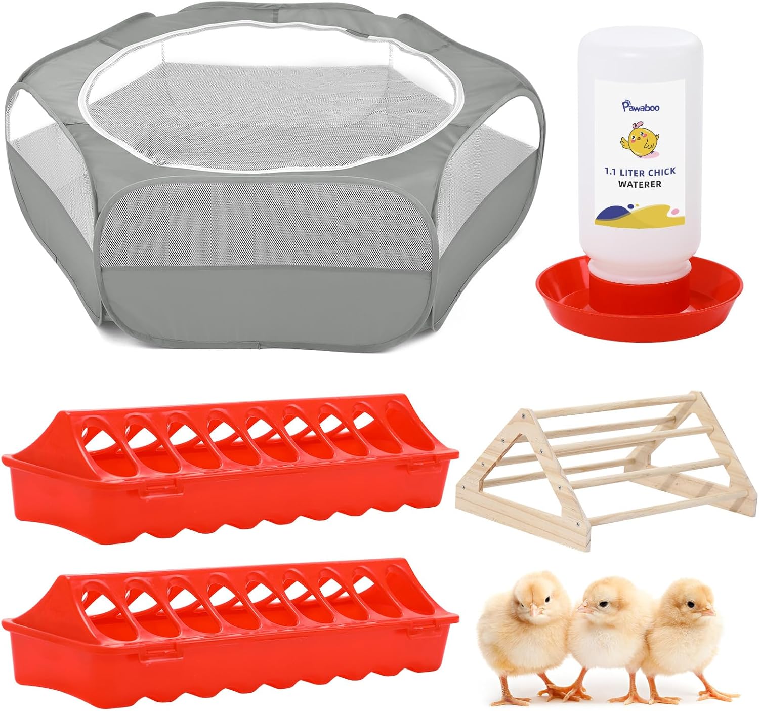 Pawaboo 5-in-1 Chicken Brooder Box for Chicks 🐔