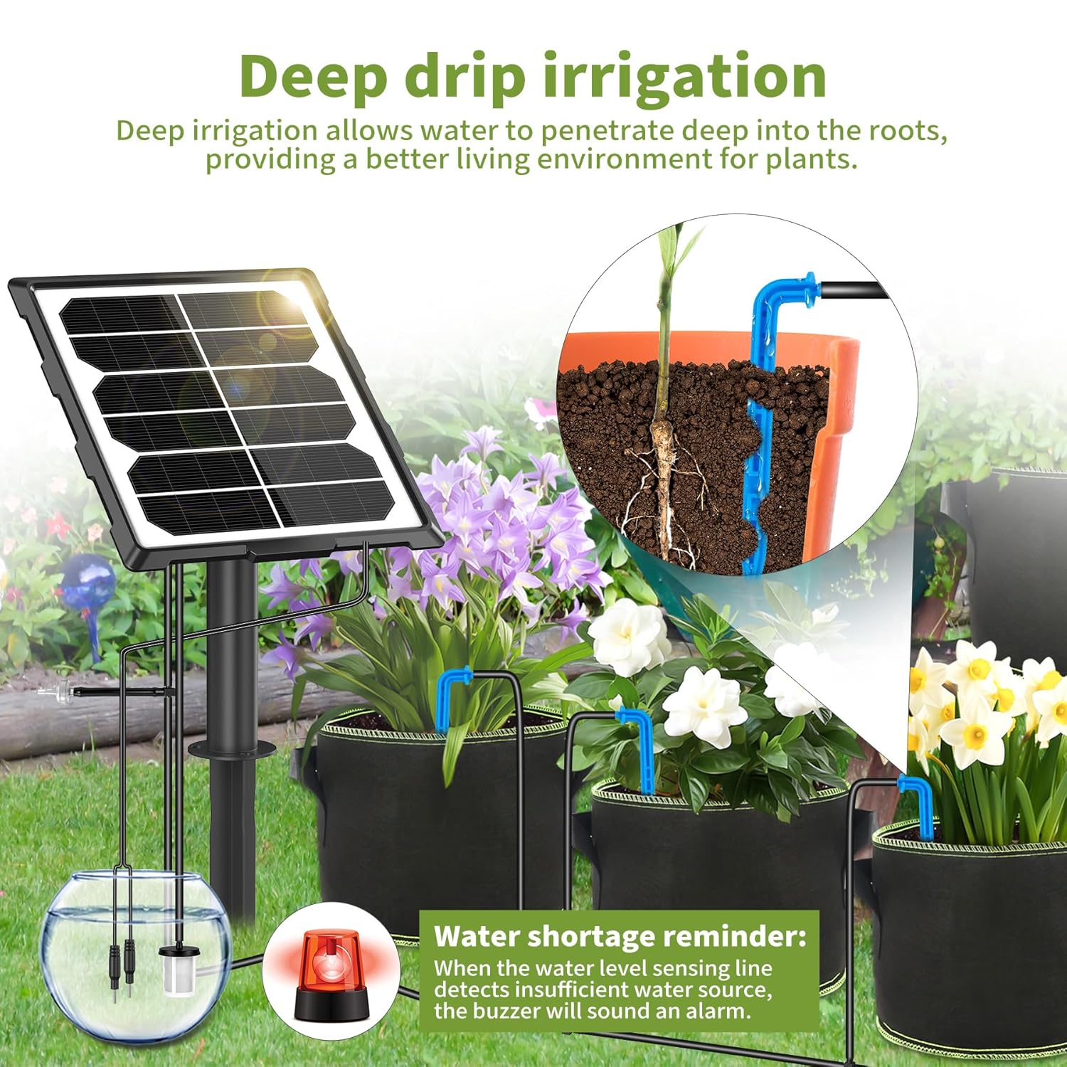 Thumbnail 2 de Forever Speed Solar Automatic Drip Irrigation Kit 6 modalità con sensore d'acqua – Kit irrigazione giardino 15 m