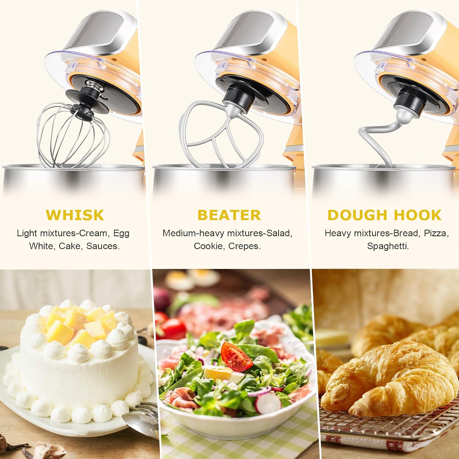 Detalle 2 de Kitchen in the box Stand Mixer 3.2 Qt — 6-speed 🍽