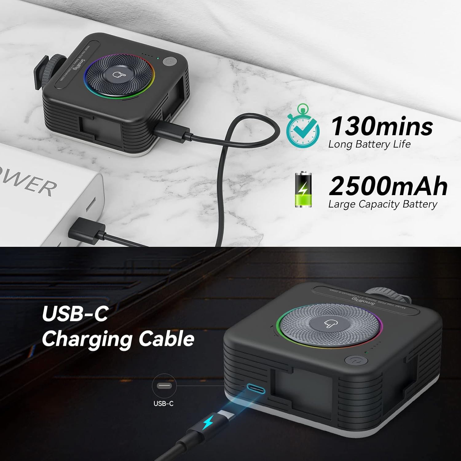 Thumbnail 3 de SMALLRIG P108 RGB-Videoleuchte 2500 mAh