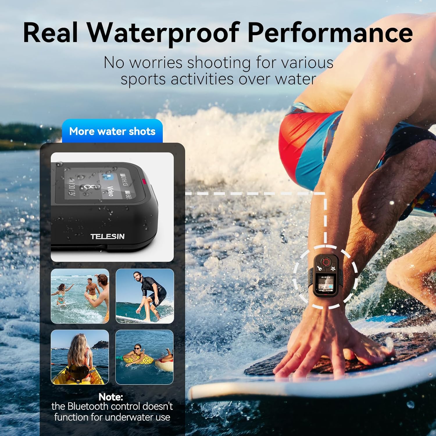 Thumbnail 6 de TELESIN T13 waterproof remote for GoPro — 60m range