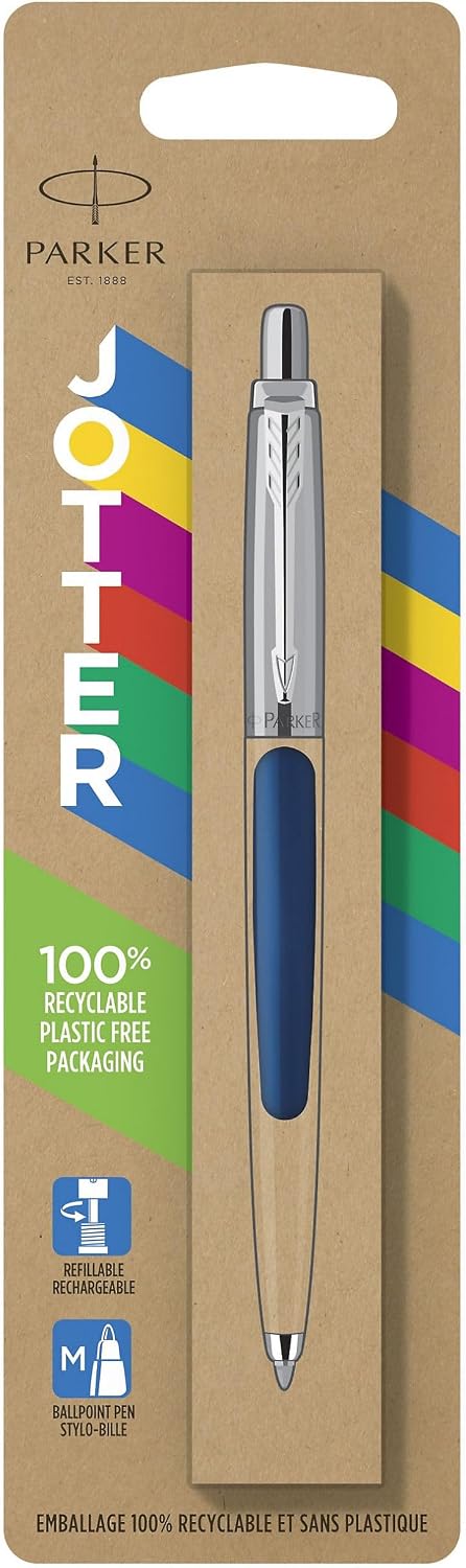 Detalle 2 de Parker Jotter Originals Penna a Sfera Blu Navy – Punta Media, Inchiostro Blu