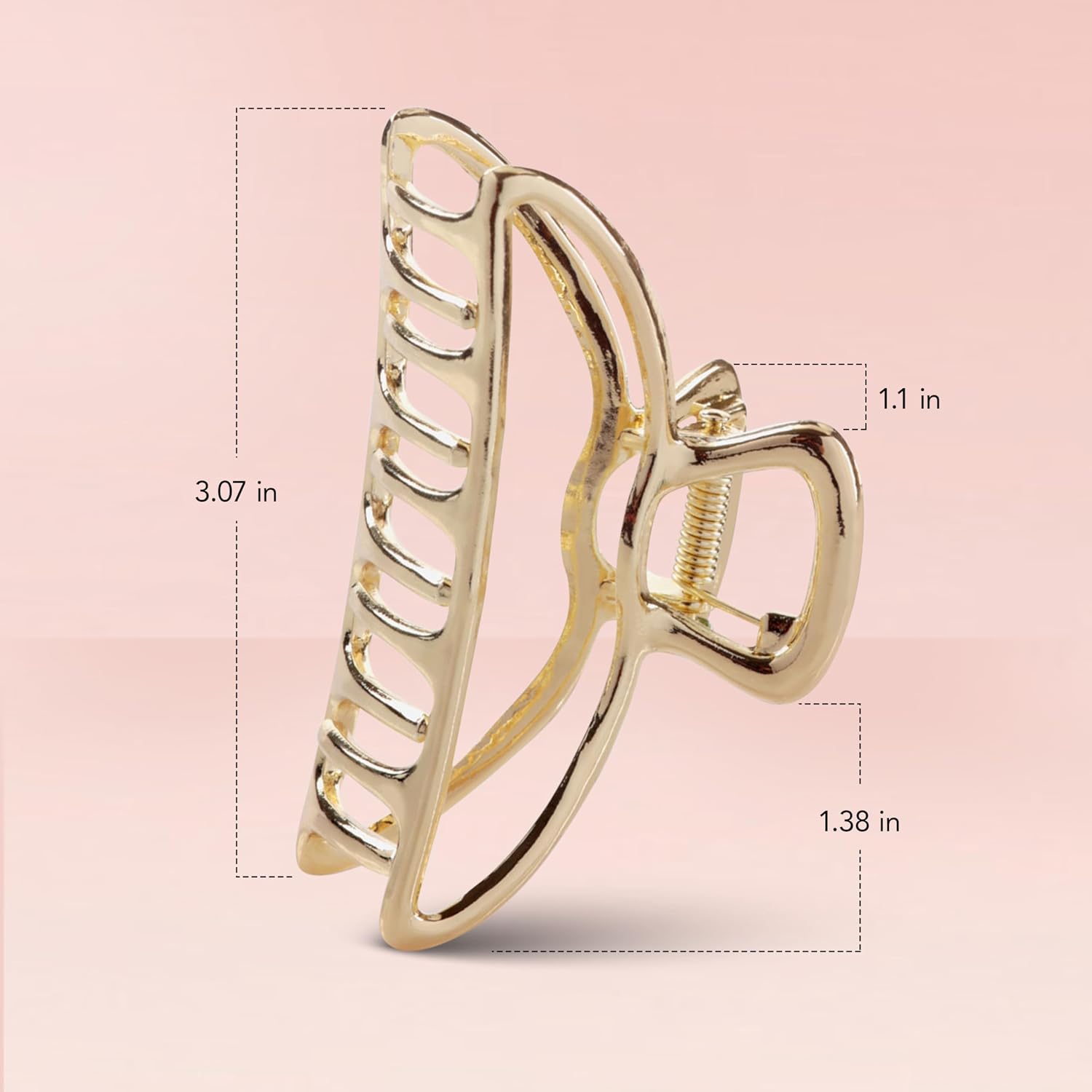 Thumbnail 1 de Kitsch Metal Hair Clips for Women - Durable Gold Claw Clip (1 Pc)