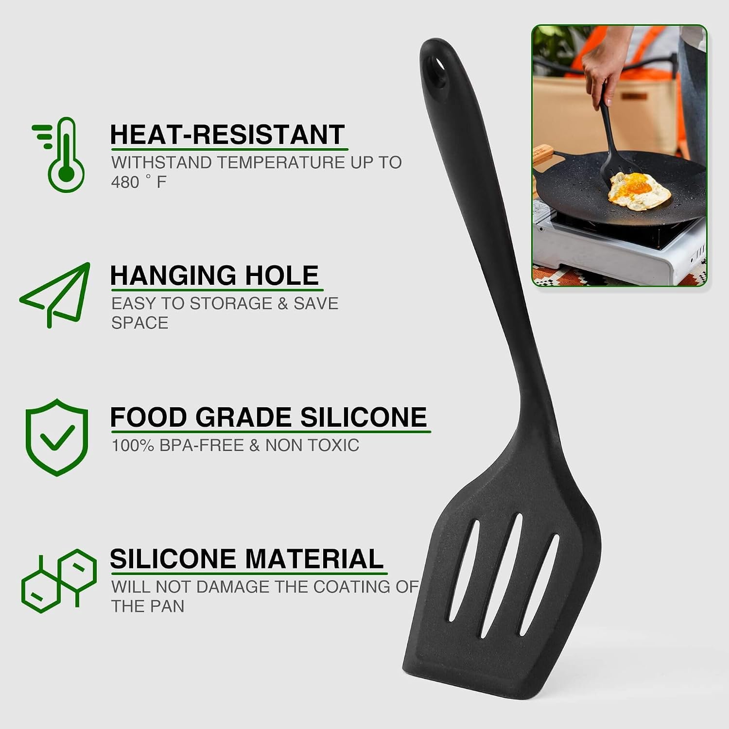 Detalle 2 de Wesqunie Camping Cookware 30-Piece Silicone and Stainless Steel Utensil Set