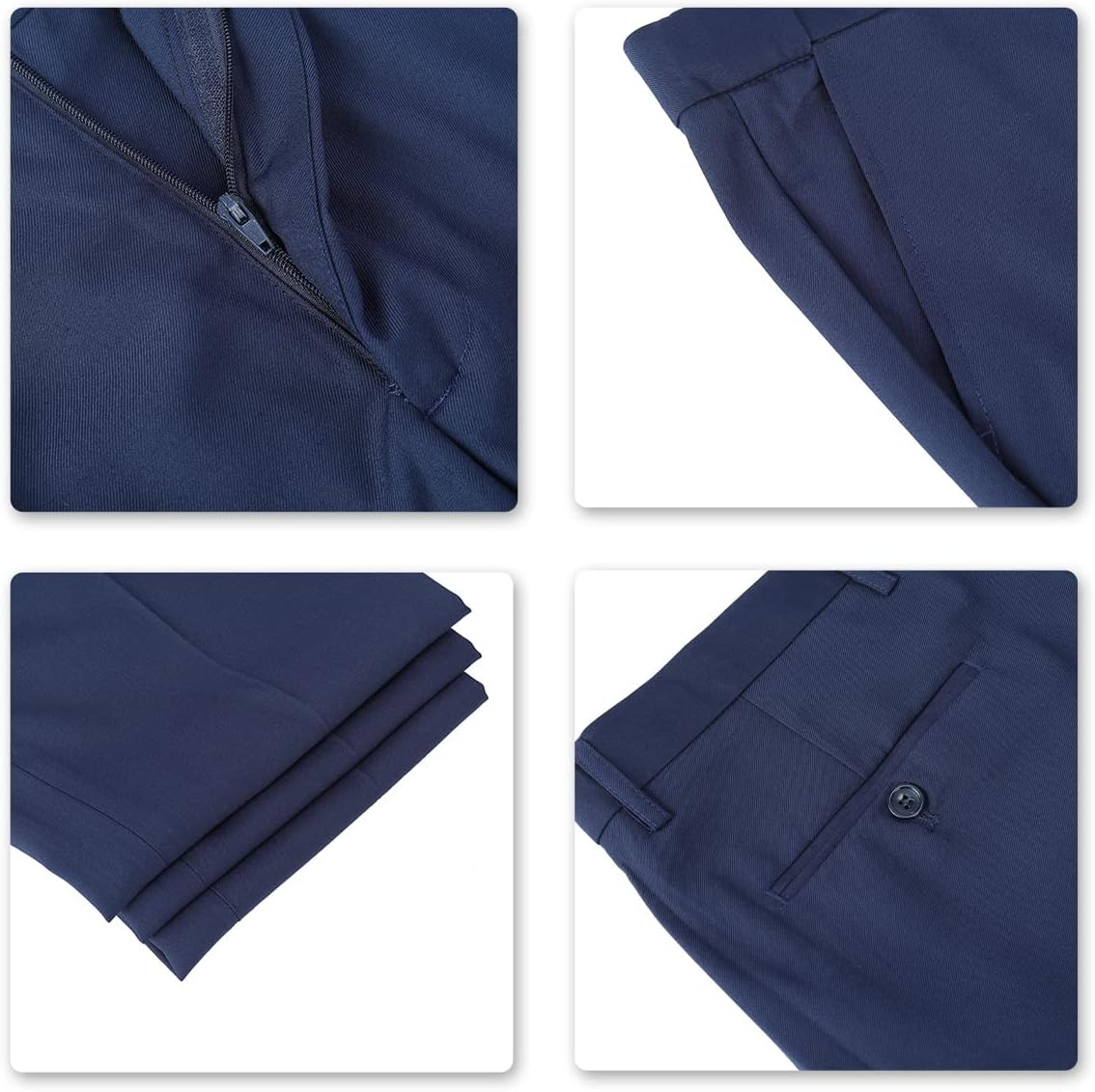 Thumbnail 6 de YOUTHUP Herren 3-teilig Slim-Fit Anzug (Einreiher) mit Weste, Sakko & Hose – 1-Knopf-Formellanzug für Business & Hochzeit
