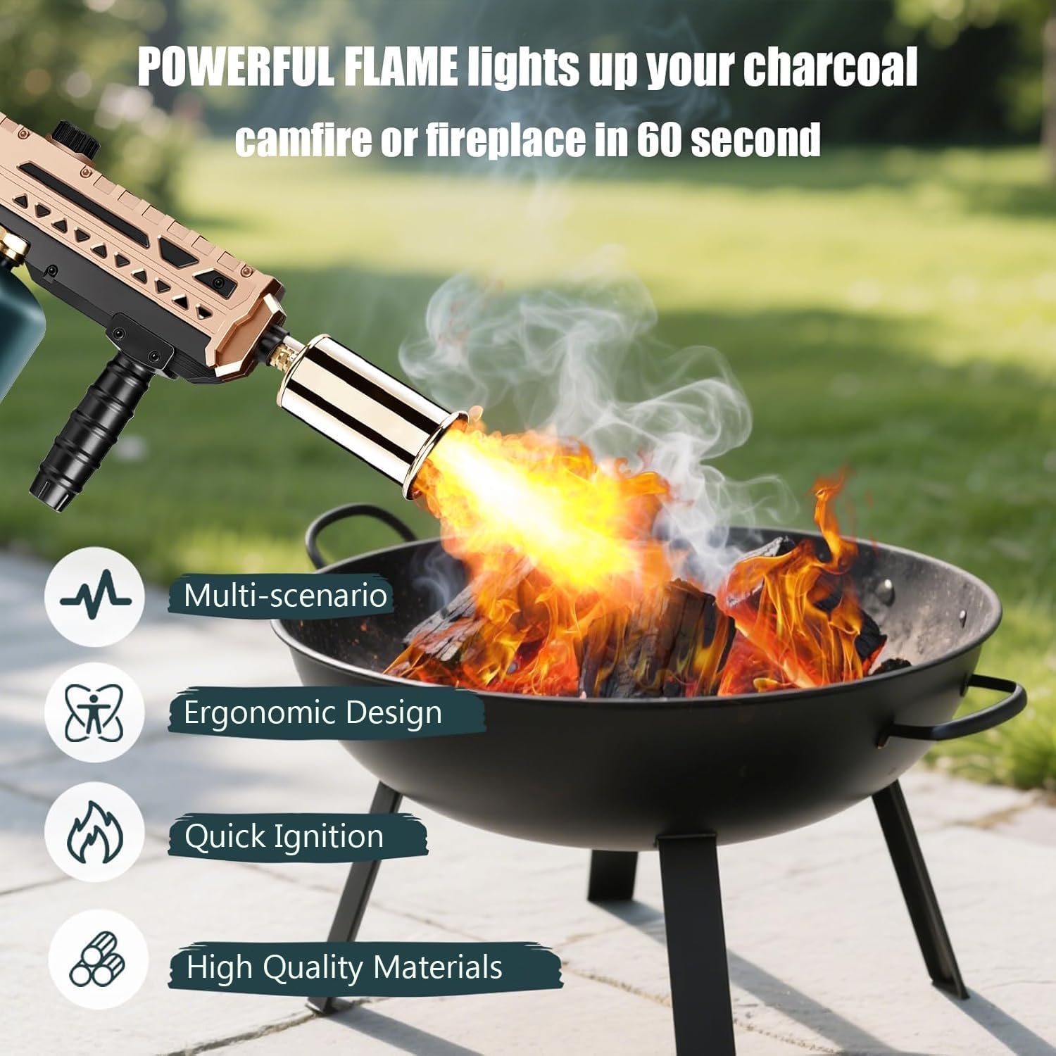 Thumbnail 1 de ARTFLAMM Flame Thrower Gun - Propane Cooking Torch for BBQ, Campfire and More