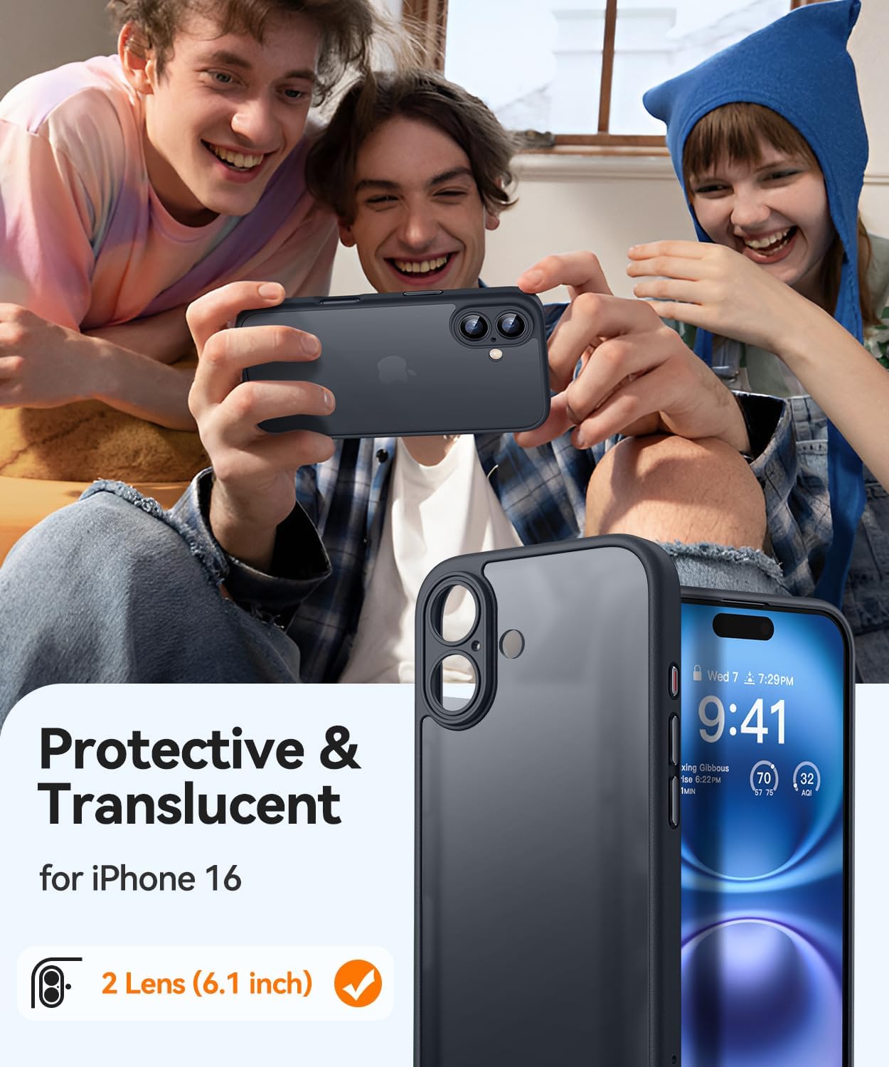 Thumbnail 1 de CANSHN Matte Case for iPhone 16
