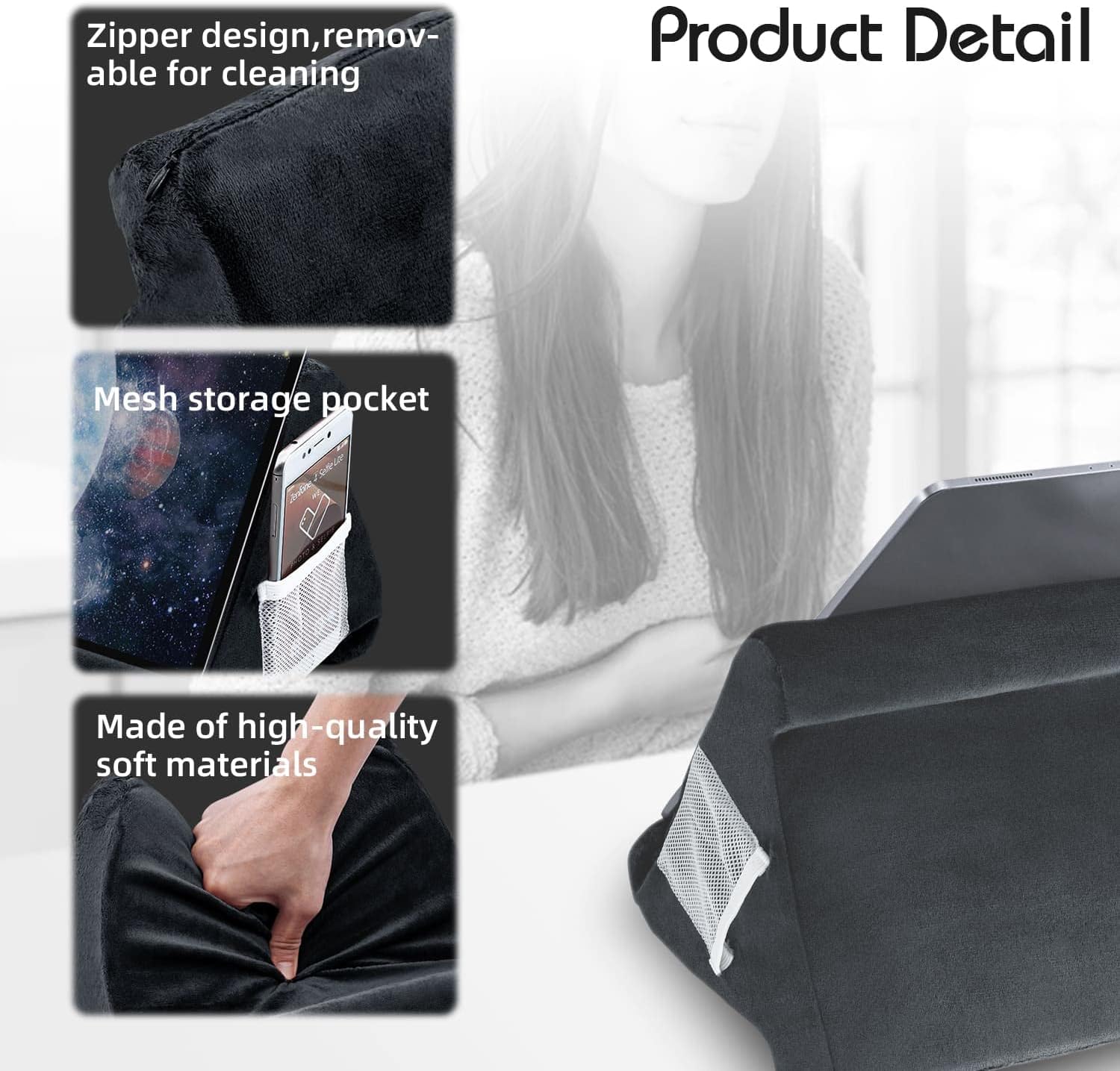 Thumbnail 4 de Mcbazel Tablet Pillow Stand for iPad: Cushioned, Multi-Angle Lap Holder