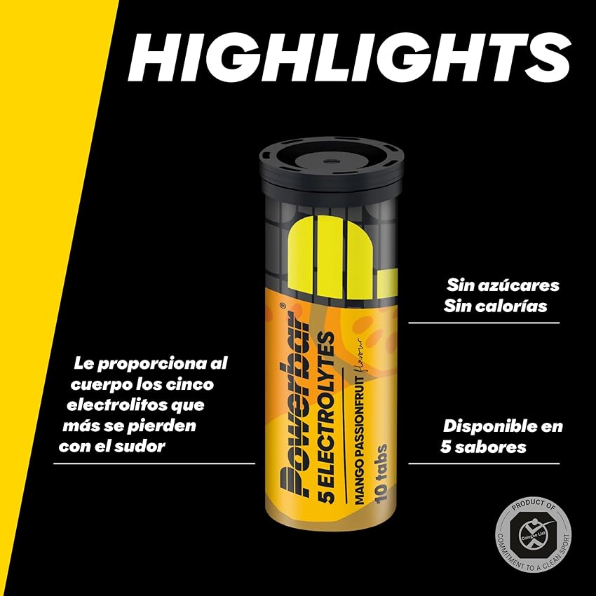 Detalle 2 de PowerBar 5 Electrolytes Mango-Passionfruit 12x10 Tabs 💧