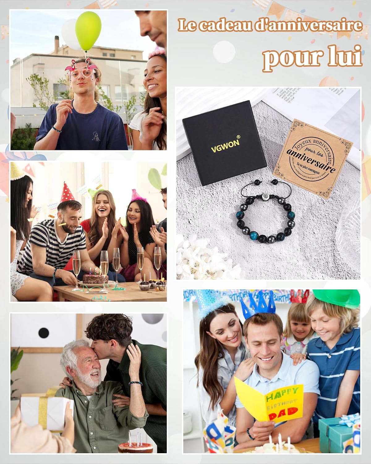Thumbnail 5 de VGWON Bracelet pierre naturelle 10 mm