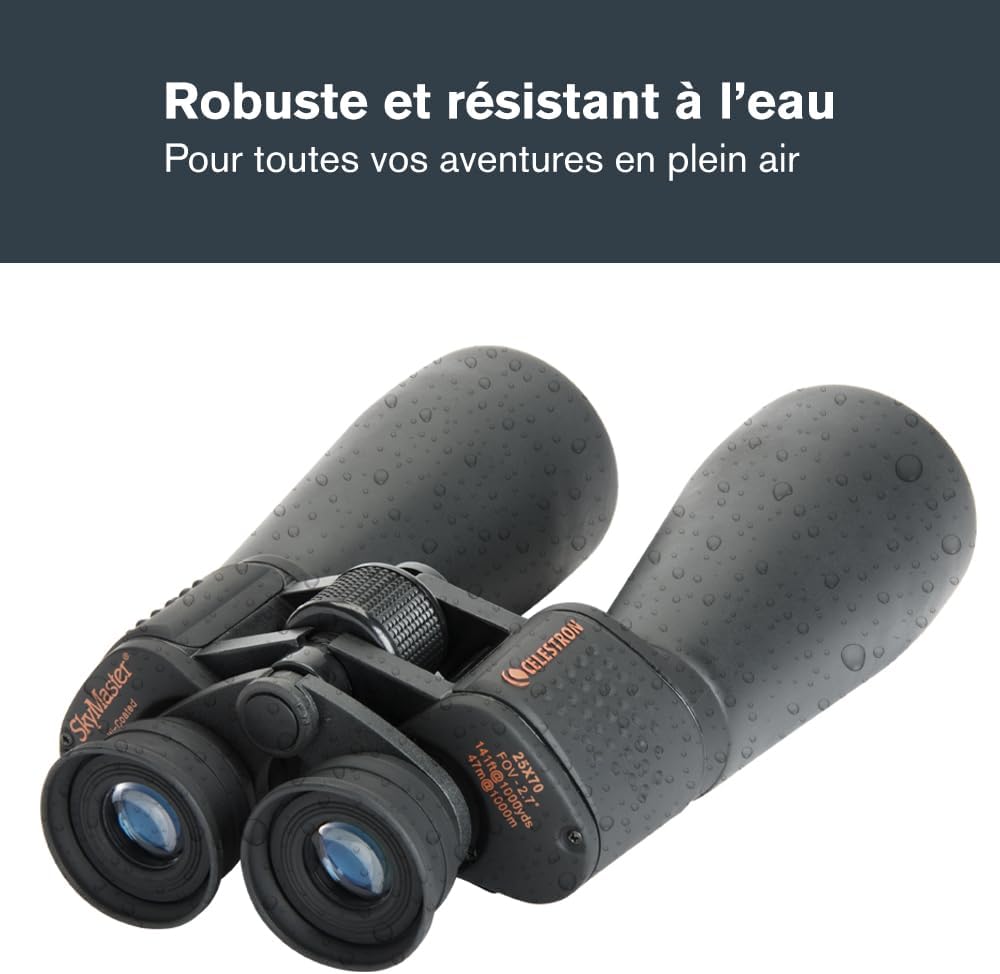 Thumbnail 4 de Celestron SkyMaster 25x70mm Porro Prism Binoculars – Multi‑Coated, BaK‑4, Étui et Adaptateur Trépied