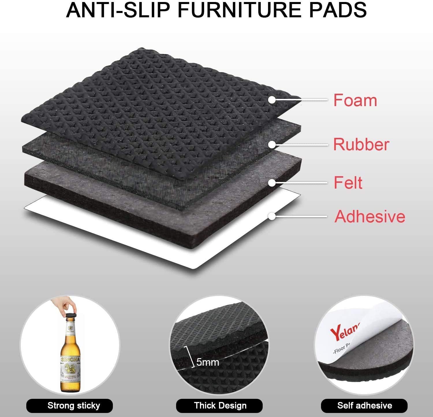Thumbnail 2 de Yelanon Non Slip Furniture Pads 56 pcs