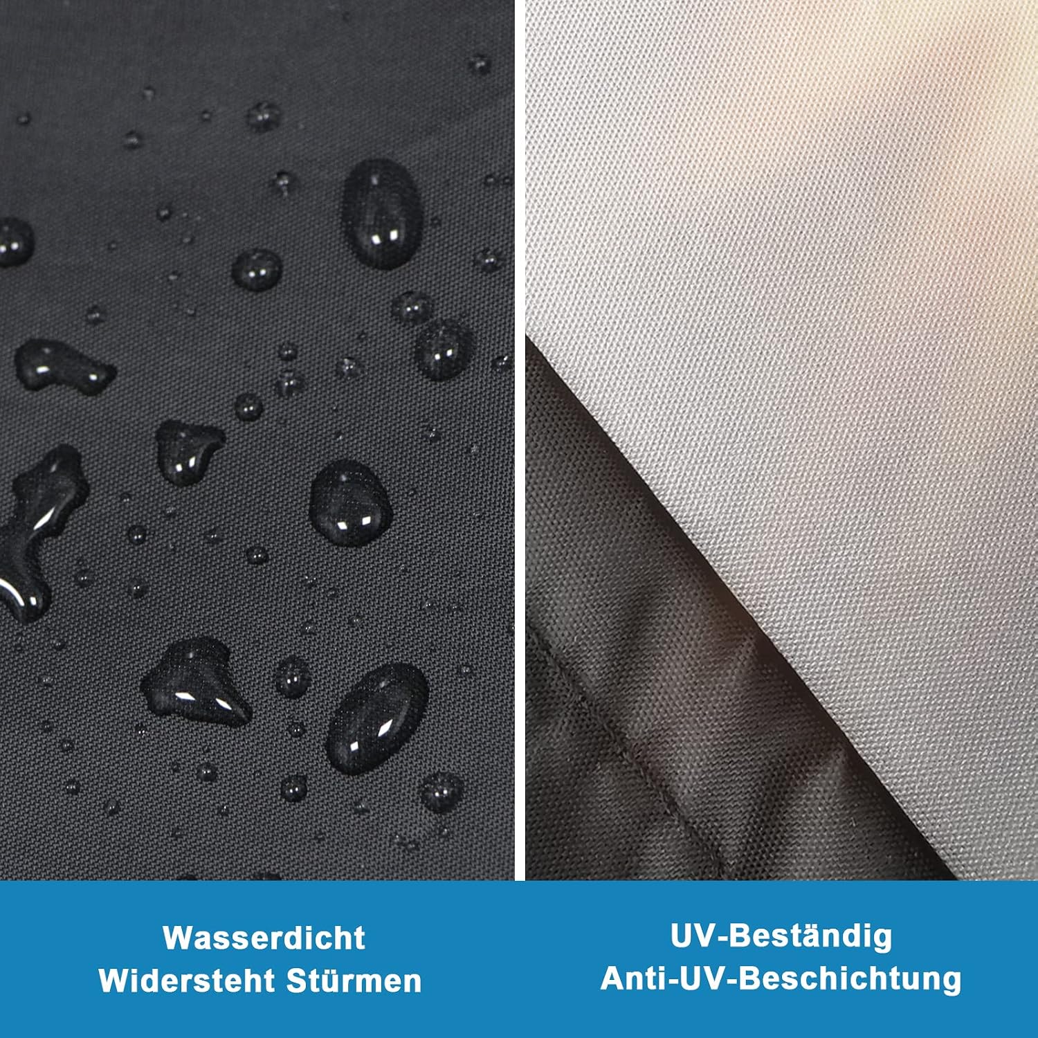 Detalle de AWNIC G160-2D beschermhoes voor tuinbank, waterdicht 210D polyester, 3-zits