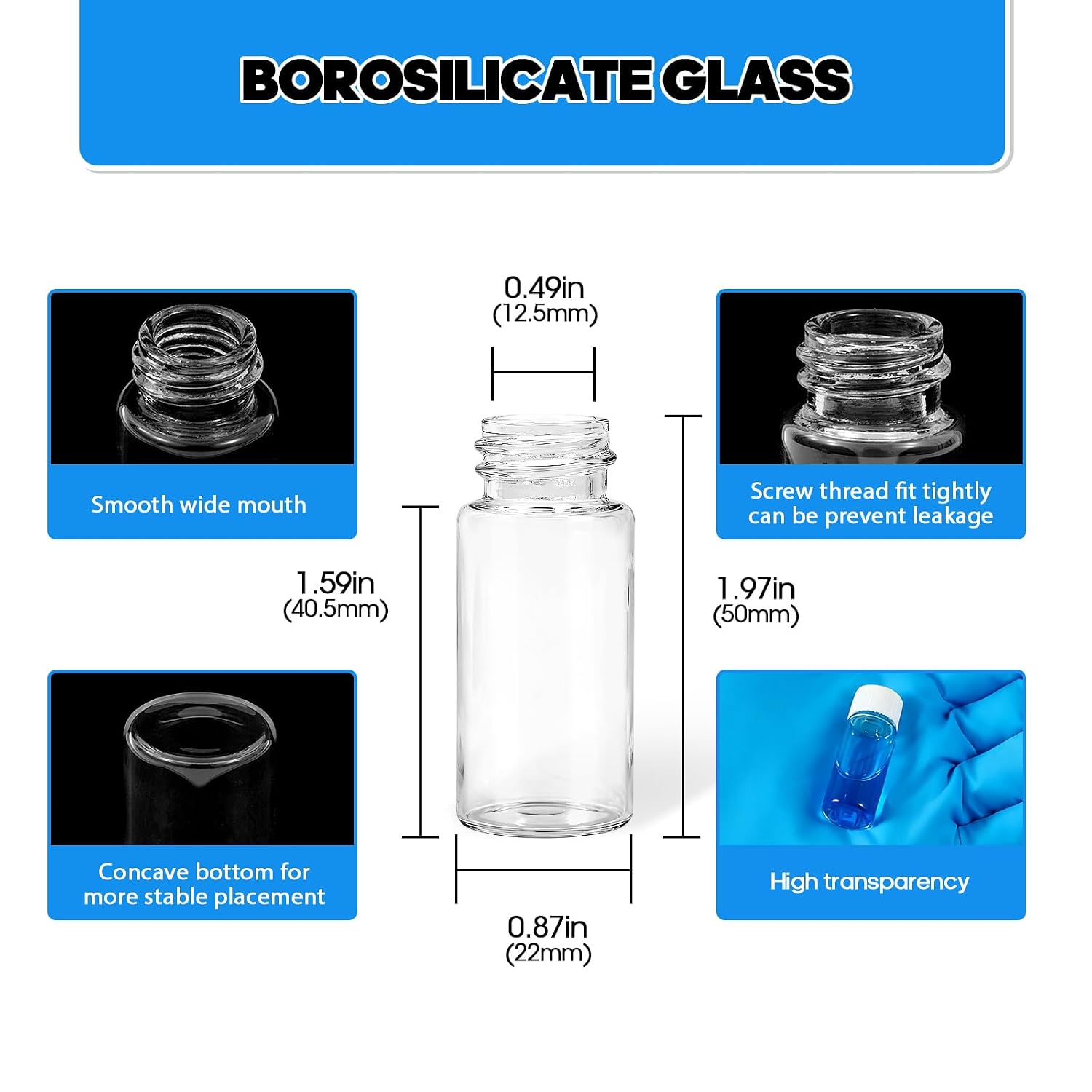 Detalle de Glass Vials, 10 mL