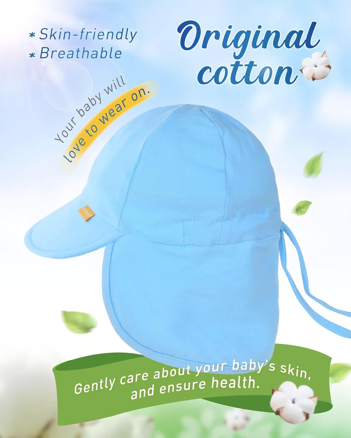 Thumbnail 1 de FURTALK Cotton Baby Toddler Sun Hat with UPF 50+ and Adjustable Chin Strap