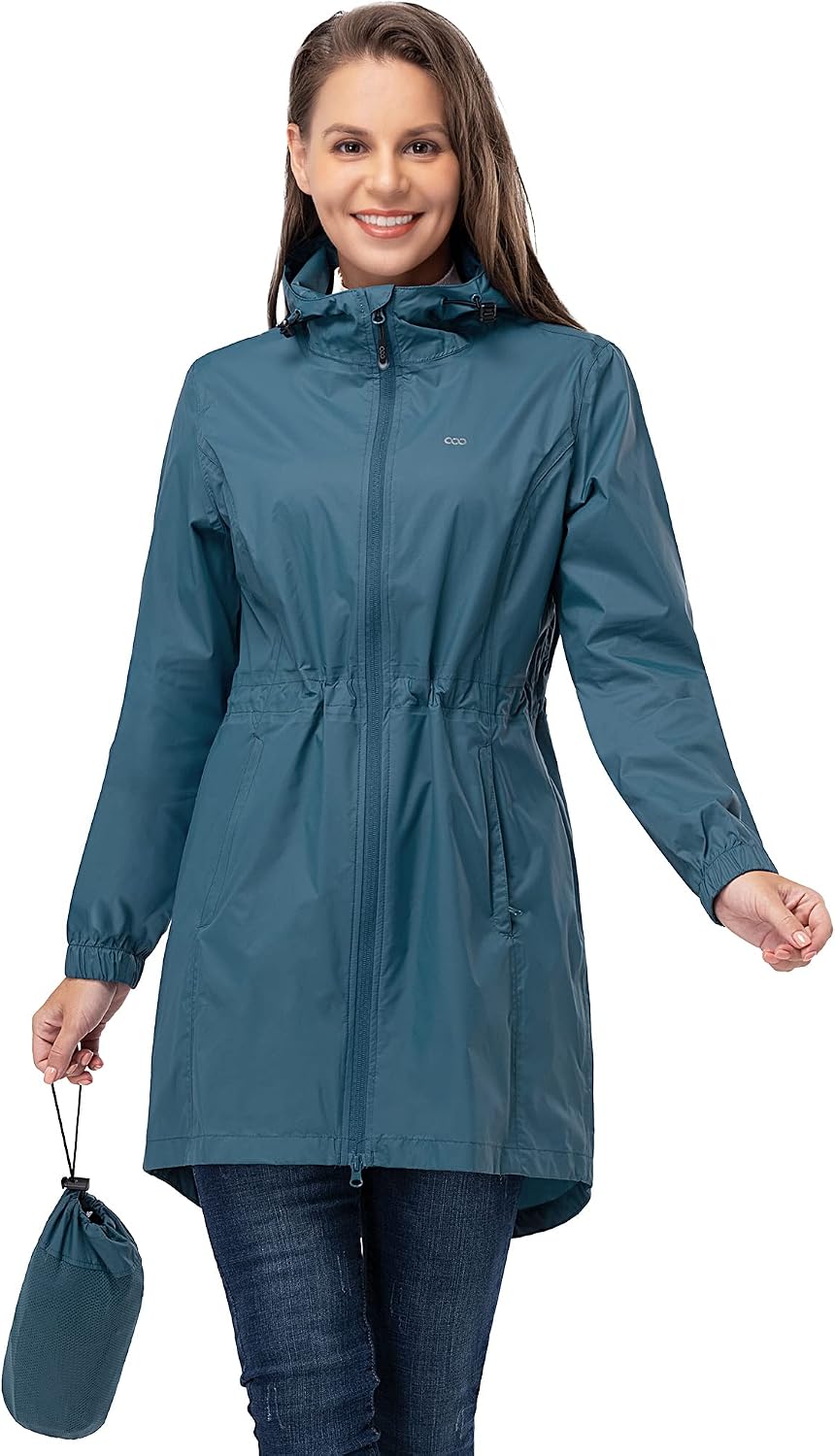 Detalle de 33,000ft Women's Rain Jacket: Lightweight, Packable and Waterproof