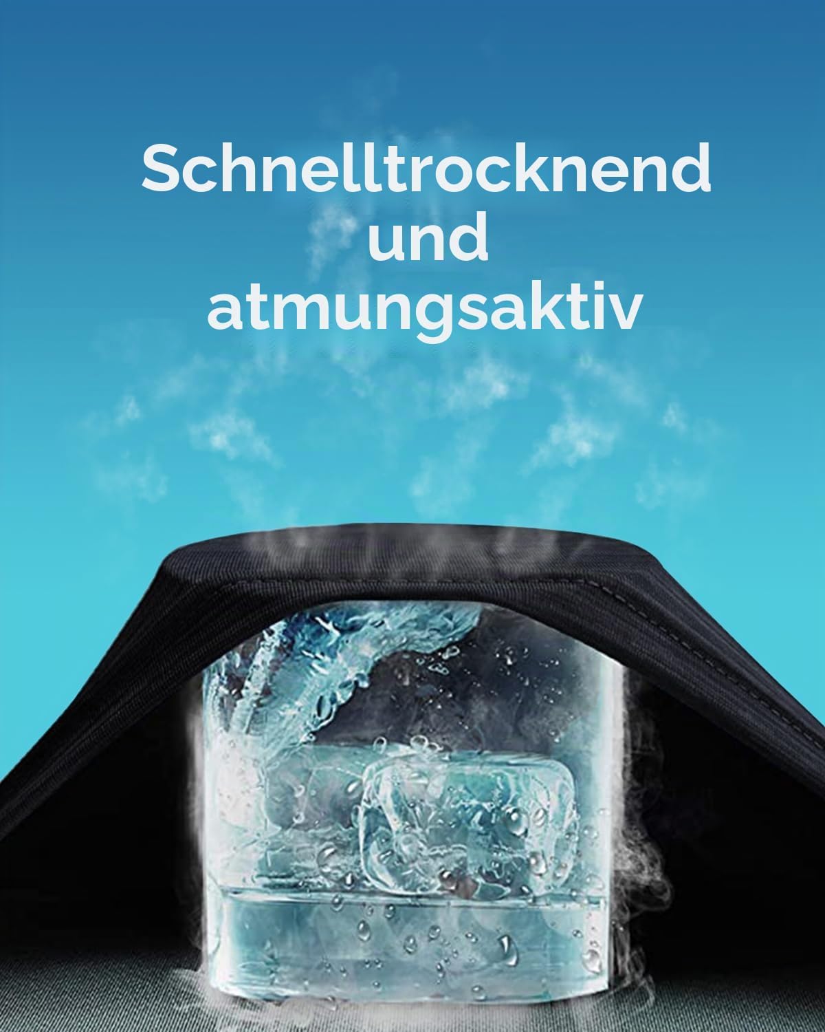 Detalle de VAYAGER Herren-Rash Guard UPF 50+ Kurzarm – Schnelltrocknend, lockere Passform