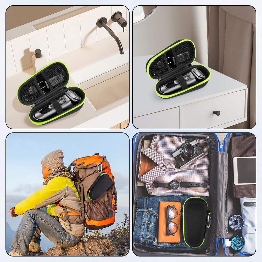 Thumbnail 6 de AOGOE Custodia da Viaggio per Rasoio Elettrico Braun – Verde, EVA Rigida