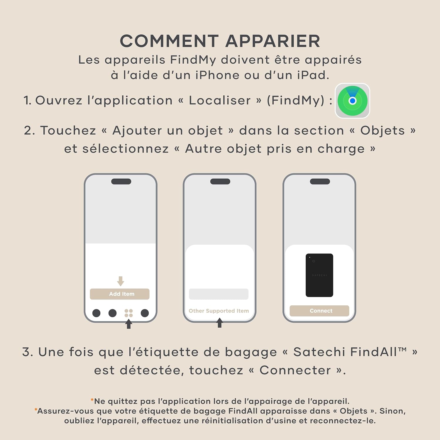 Thumbnail 6 de SATECHI FindAll Traceur GPS pour bagage avec Apple Find My, recharge sans fil (beige)