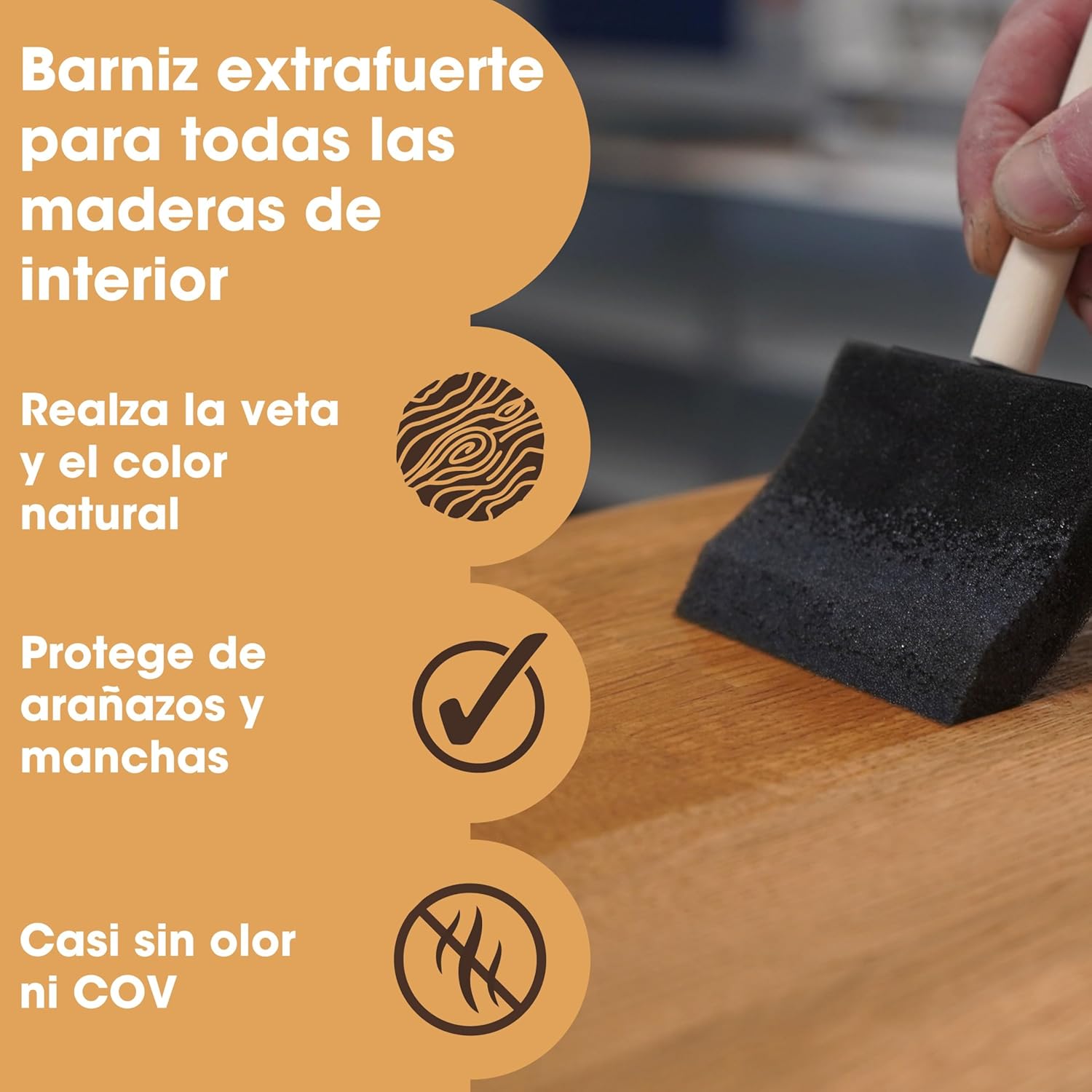 Detalle 2 de Barniz de madera interior extra resistente 250 ml