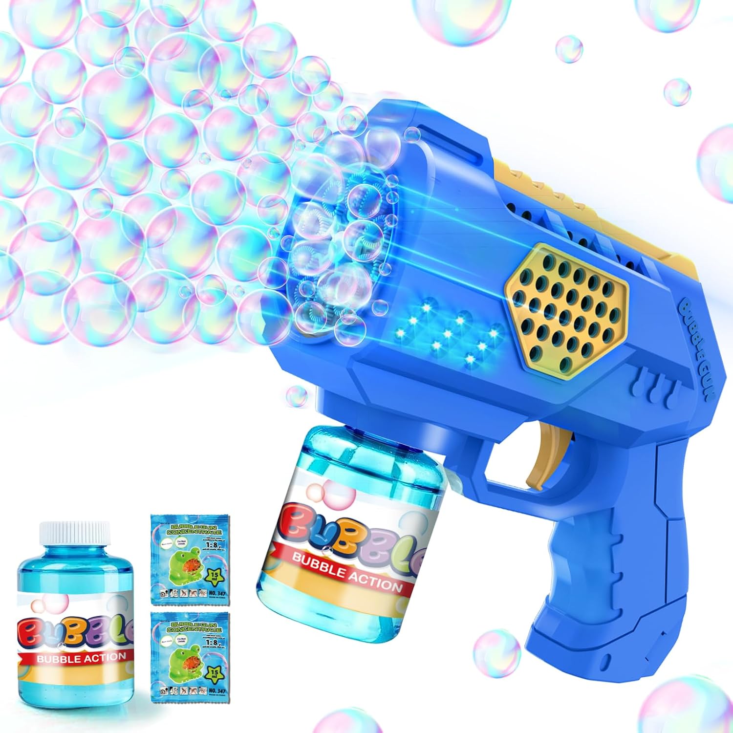 Imagen de Vansky Automatische Seifenblasenpistole für Kinder – LED-Licht, 110 ml Tank, 8000+ Blasen/Minute en OfertitasTOP