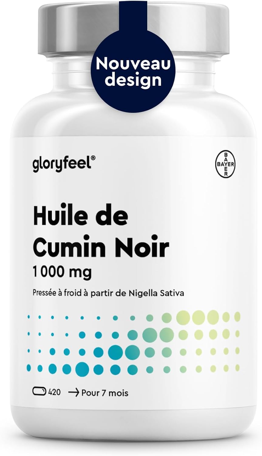Detalle de Huile de Nigelle 1000 mg, 420 capsules