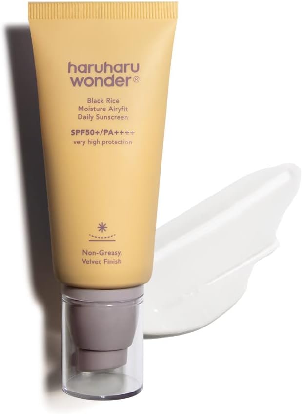 Detalle de haruharu wonder Black Rice Moisture Airyfit Daily Sunscreen – Fini Velouté Non Gras, Sans Résidu Blanc (50 ml)