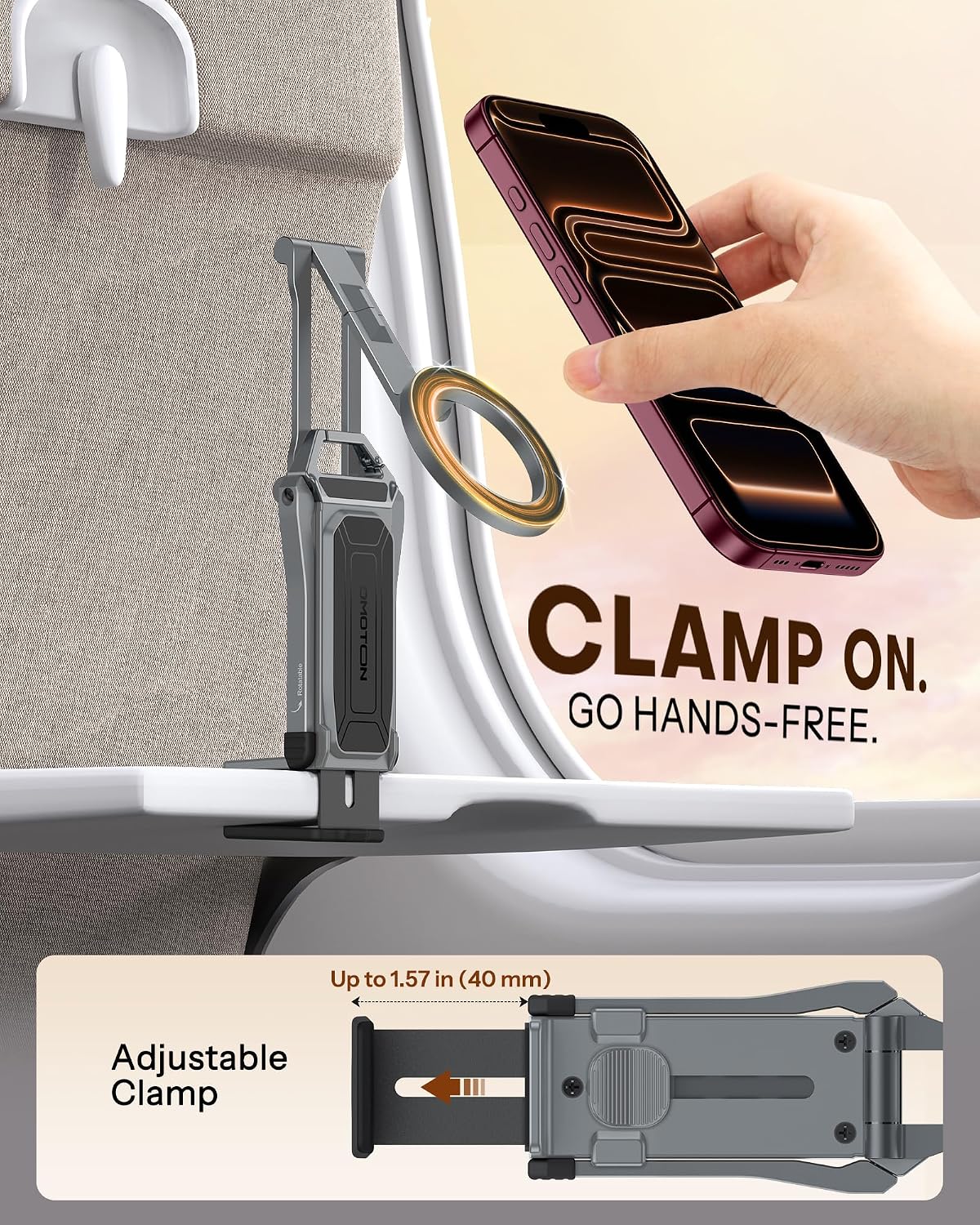 Detalle 2 de OMOTON Magnetic Phone Tripod, Aluminum