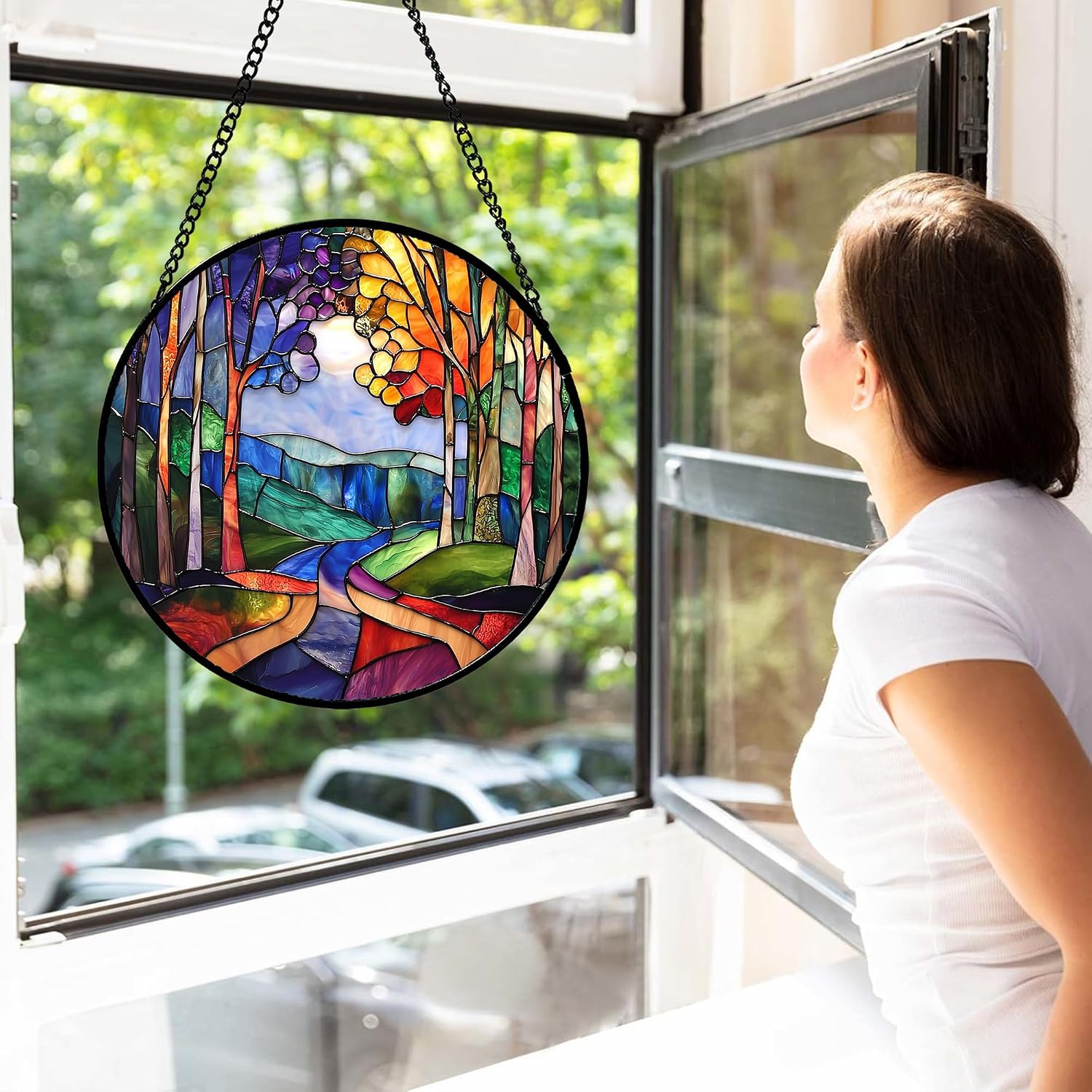 Detalle 2 de Stained Glass Suncatcher 9.8-Inch