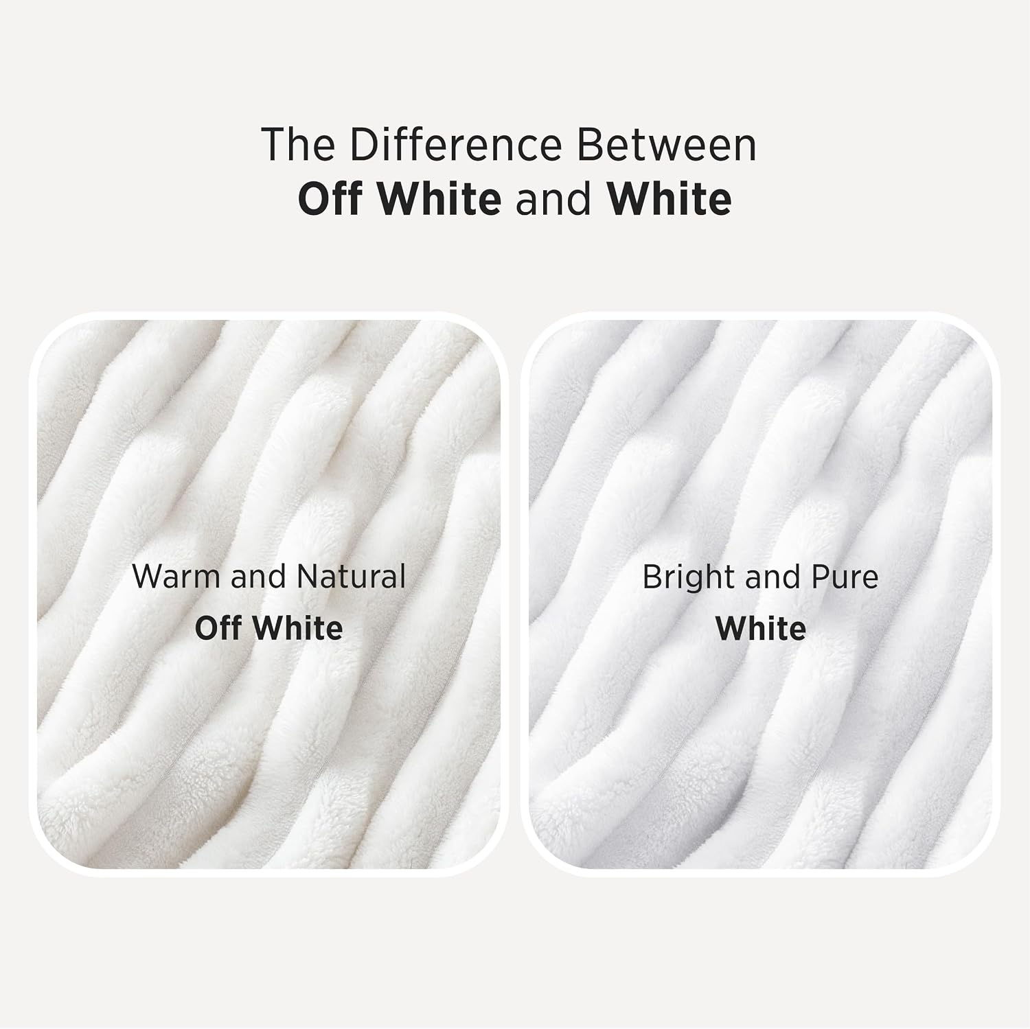 Thumbnail 6 de Bedsure Blanket-Chunky Corduroy King Throw Blanket, Off-White Polyester Fleece
