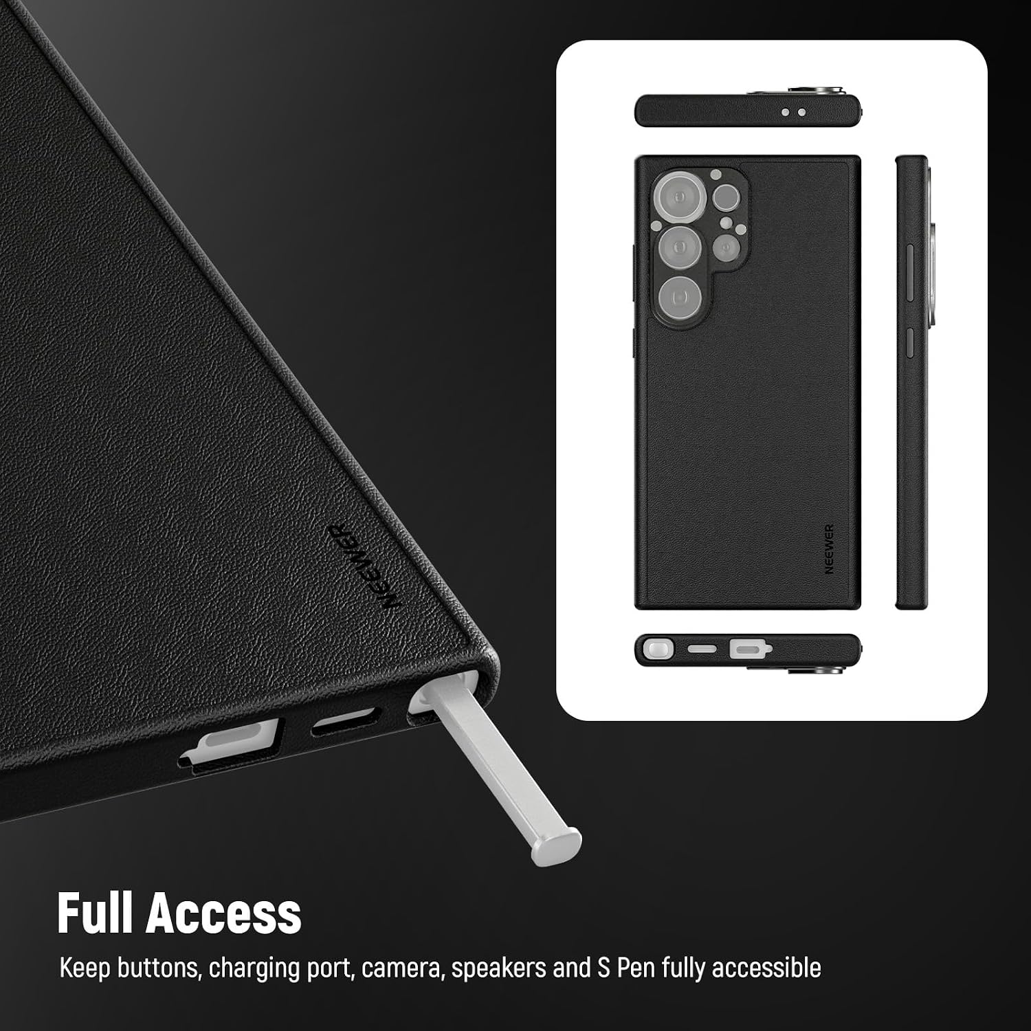 Detalle de NEEWER phone case with 17mm lens mounts