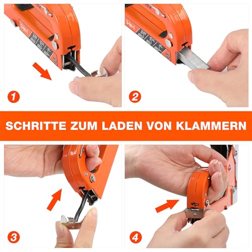 Detalle 2 de ValueMax 3-in-1 Handtacker Set mit 3000 Klammern – TÜV GS geprüft